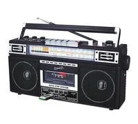 Supersonic SC-3201BT Boombox Radio 4 bandes FM/SW, lecteur cassette, haut-parleur Bluetooth, MP3/USB/SD, égaliseur 3 bandes, casque