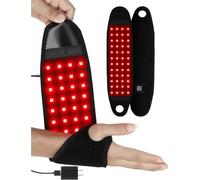 supersred Ceinture de thérapie par lumière rouge proche infrarouge pour le corps, enveloppement portable avec 48 LED pour le cou, le menton, le genou, la cheville, soulager les douleurs musculaires