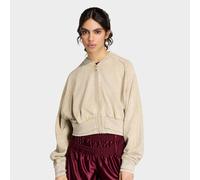 Superstar Double Layered Cropped Track Top beige S