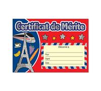 Superstickers Dmc14248 certificat de Merite Sparkling certificat de Français