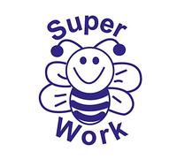 SuperStickers Stamper Solutions Super Work Bee Tampon pré-encré Bleu
