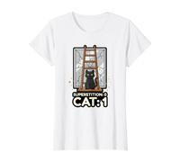 Superstition : 0 Chat : 1 Purrfect Joke Mom Cat Lover Halloween T-Shirt Graphique avec Valeur