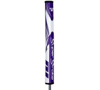 SuperStroke Zenergy Flatso 1.0 Grip de putter de golf non conique, technologie Spyne améliorée, Tech-Port et nouvelle texture multi-zones, violet/blanc