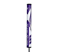 SuperStroke Zenergy Flatso 1.0 Grip de putter de golf non conique, technologie Spyne améliorée, Tech-Port et nouvelle texture multi-zones, violet/blanc