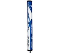 SuperStroke Zenergy Flatso 1.0 Grip de putter de golf non conique, technologie Spyne améliorée, Tech-Port et nouvelle texture multi-zones, bleu/blanc