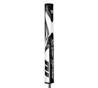 SuperStroke Zenergy Flatso 3.0 Grip de Putter de Golf Non Conique, Technologie Spyne améliorée, Tech-Port et Nouvelle Texture Multi-Zones, Noir/Blanc