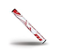 SuperStroke Zenergy - Tour 2.0 - Grip de putter de golf non conique, technologie Spyne améliorée, Tech-Port et texture multi-zones innovante, blanc/rouge