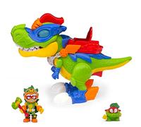 SUPERTHINGS H-Rex Superdino - Articulated Hero Dinosaur with Lights and Sound Effects, 1 Exclusive Kazoom Kid and 1 Exclusive SuperThing