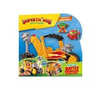 SUPERTHINGS KAZOOM Power- Battle Vehicle Demolition. Véhicule de Combat de démolition des méchants de la série TV Superthings Kazoom Power. Contient 1 Battle Vehicle et 2 Superthings Exclusifs