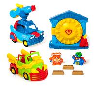SUPERTHINGS Mission Bank Assault - Blister avec 2 SuperThings exclusifs, 2 véhicules, 3 lingots d'or et Une Banque. Diversité d'activités