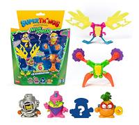 SUPERTHINGS RIVALS OF KABOOM- Blister 6/6 Série Neon Power-Pack de 6 Comprend 4 SuperThings (1 Capitaine argenté) et 2 Exoskeletons. Lot de 6, 8431618023471, Multicolore, Moyen
