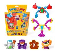 SUPERTHINGS Série Mutant Battle - Pack de 6. Comprend 4 SuperThings (1 Capitaine argenté) et 2 Exoskeletons. Lot de 5