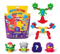 SUPERTHINGS Série Mutant Battle Pack de 6 Comprend 4 SuperThings (1 Capitaine Argenté) et 2 Exoskeletons Pack 4 de 6