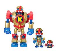SUPERTHINGS Superbot Kazoom Power Golden Armor Robot Kazoom Power articulé avec Armure dorée et Accessoires de Combat. Comprend 1 Kazoom Kid et 1 SuperThing héros exclusifs