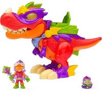 SUPERTHINGS Superdino V-Rex Dinosaur Articulated Villain with Light and Sound Effects, 1 Kazoom Kid exclusif et 1 SuperThing. SUPERTHINGS
