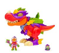 SUPERTHINGS V-Rex Superdino - Articulated Villain Dinosaur with Lights and Sound Effects, 1 Exclusive Kazoom Kid and 1 Exclusive SuperThing