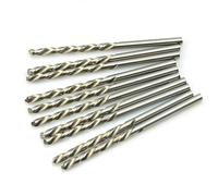 Supertool Lot de 10 forets en acier rapide rapide 0,3 à 0,9 mm à tige droite pour bois plastique aluminium, argent