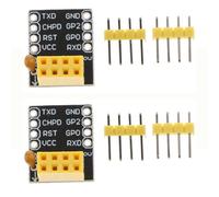 Supertool Lot de 2 adaptateurs de platine d'expérimentation ESP-01 ESP-01S, module émetteur-récepteur série WiFi, carte de développement sans fil