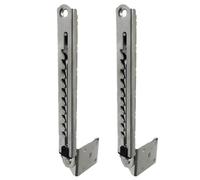 Supertool Lot de 2 charnières télescopiques réglables, en acier, poli, montage en surface, angle réglable à 10 vitesses, pas facile à plier et à casser