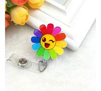 Supertool - Lot de 2 porte-badges rétractables avec clip de ceinture - Porte-badge ID à la mode, joli porte-pass de porte, porte-clés rétractable pour filles, infirmière, enseignante, étudiante