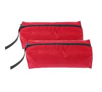 Supertool Lot de 2 sacs à outils multifonctions avec boucle de suspension pour clés, tournevis, etc. (S, rouge)