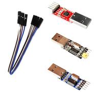 Supertool Lot de 3 modules d'interface série USB vers TTL 2303 2102 340 avec câble femelle vers femelle