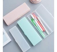 SUPERTOOL Lot de 5 trousses à crayons en plastique pour étudiants (blanc, petit)