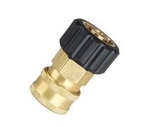 SUPERTOOL M22 Mâle à 1/4" Adaptateur pour nettoyeur haute pression - Embout rapide en laiton - Filetage interne - Pièces de raccordement de tuyau - Diamètre intérieur 15 mm