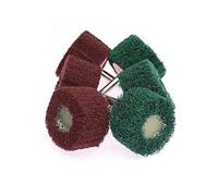Supertool Roue de polissage rouge - Balai à poncer avec chiffon émeri (25 mm x 25 x 6 mm, lot de 1)
