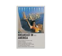 Supertramp Breakfast in America Poster d'art anti-éclaboussures pour salon et chambre à coucher Peintures à suspendre Convient pour plusieurs scénarios Pas besoin de perforation Facile à installer