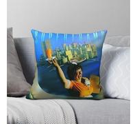 Supertramp Taie d'oreiller carrée en polyester et lin avec fermeture éclair Motif Breakfast In America