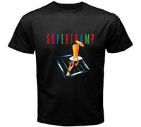 Supertramp The Very Best Crime of The Century T Shirt Graphic Top Tee Camiseta Short-Sleeve Men Tees Black S