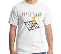 Supertramp The Very Best Crime of The Century White t Shirt Damen Kurzarm SizeL(XX-Large)