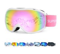 Supertrip Masque de Ski, Adulte Unisexe Lunette de Ski AntiBuée Poussière 100% protection UV400, Masqué Ski pour Homme Femme pour le snowboard, l'alpinisme, la motoneige