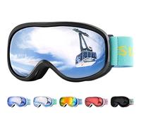 Supertrip Masque de Ski Enfant, Lunette de Ski 5 à 15 ans Anti-Buée/Poussière UV400, Masqué Ski Enfant pour le snowboard, l'alpinisme, la motoneige