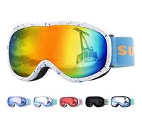 Supertrip Masque de Ski Enfant, Lunette de Ski 5 à 15 ans Anti-Buée/Poussière UV400, Masqué Ski Enfant pour le snowboard, l'alpinisme, la motoneige