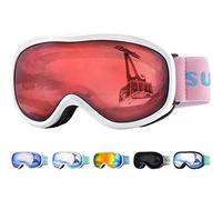 Supertrip Masque de Ski Enfant, Lunette de Ski 5 à 15 ans Anti-Buée/Poussière UV400, Masqué Ski Enfant pour le snowboard, l'alpinisme, la motoneige