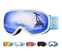 Supertrip Masque de Ski Enfant, Lunette de Ski 5 à 15 ans Anti-Buée/Poussière UV400, Masqué Ski Enfant pour le snowboard, l'alpinisme, la motoneige