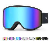 Supertrip Masque Ski Femme Homme, Masques de Snowboard Anti-Buée Poussière 100% protection UV400 Casque Compatible, Masque et Lunettes de Ski Adulte Junior Ski/Skate
