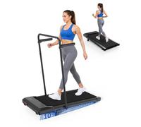 Superun 3HP Tapis de Marche Pliable 10% Inclinable 1-12km/h Tapis de Course | 3.0 HP Walking Pad Portables avec Rampes APP Contrôle Max 136KG avec Parcours d'entraînement et Courses Multi-Coureurs