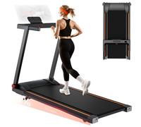 Superun Tapis de Course Pliable, 3,0 CV Tapis de Course avec Inclinaison 5%, Vitesse Max 12 km/h, Surface de Course 100×42 cm, Charge 136 kg, Contrôle par APP, Programmes HIIT et MIIT pour la Maison