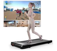 SupeRun Tapis de Course Portatif - Affichage LED, Surface 39×90cm, compatible avec application,Max 136 kg,Noir