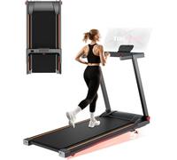 Superun Treadmills for Home Foldable with 5% Incline,12km/h,100x42cm Running Area,136KG Capacity Folding Treadmill,3.0HP Motor Running Machines for Home with APP Control, HIIT & MIIT Program