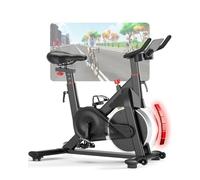 Superun Vélo d'Appartement Intérieur avec 32 Niveaux de Résistance Magnétique Réglable, Vélo d'Appartement Connecté APP, Coach de Sport IA, Suivi en Temps Réel des Données d'Exercice, Charge Max 136KG