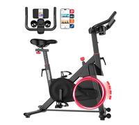 Superun Vélo d'Appartement Intérieur avec 32 Niveaux de Résistance Magnétique Réglable, Vélo d'Appartement Connecté APP, Coach de Sport IA, Suivi en Temps Réel des Données d'Exercice, Charge Max 136KG