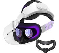 SUPERUS Sangle & Housse Silicone pour Oculus/Meta Quest 2 Accessoires, Un Confort Amélioré et Gardez Votre Casque VR sans Transpiration (Noir)