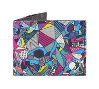 Supervek Alter Ego Portefeuille en papier cousu avec motif tête de mort - Portefeuille fin en papier végétalien Hypebeast Streetwear à deux volets pour homme - Porte-cartes de crédit pour hommes