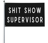 Superviseur De Bordel Cool Drapeau De Festival Durable Drapeau Maison Résistant Aux Intempéries Bannières 90X150Cm Pour Vacances Chambres Toutes Les Saisons