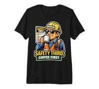 Superviseur Le Matin, Mon café, Puis Peut-être la sécurité T-Shirt Haut de Gamme