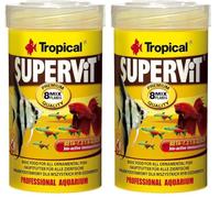SUPERVIT 100ml / 20g - Nourriture de Base pour Tous Poissons d'ornement, en Flocons (Lot de 2)